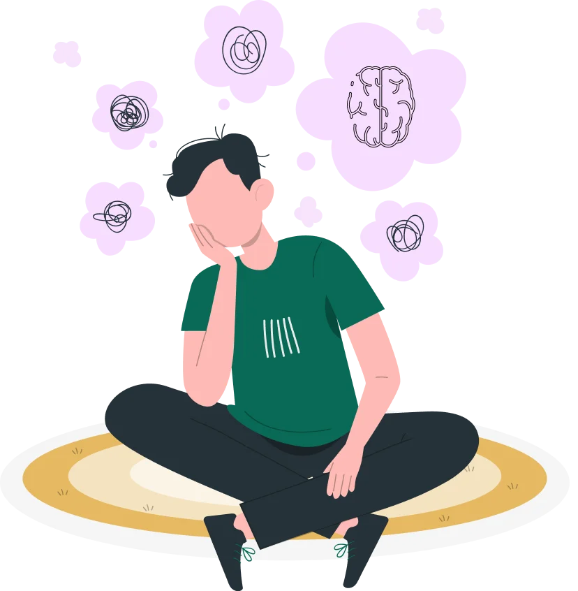 Hvordan depresjon påvirker livet ditt: person i reflekterende øyeblikk