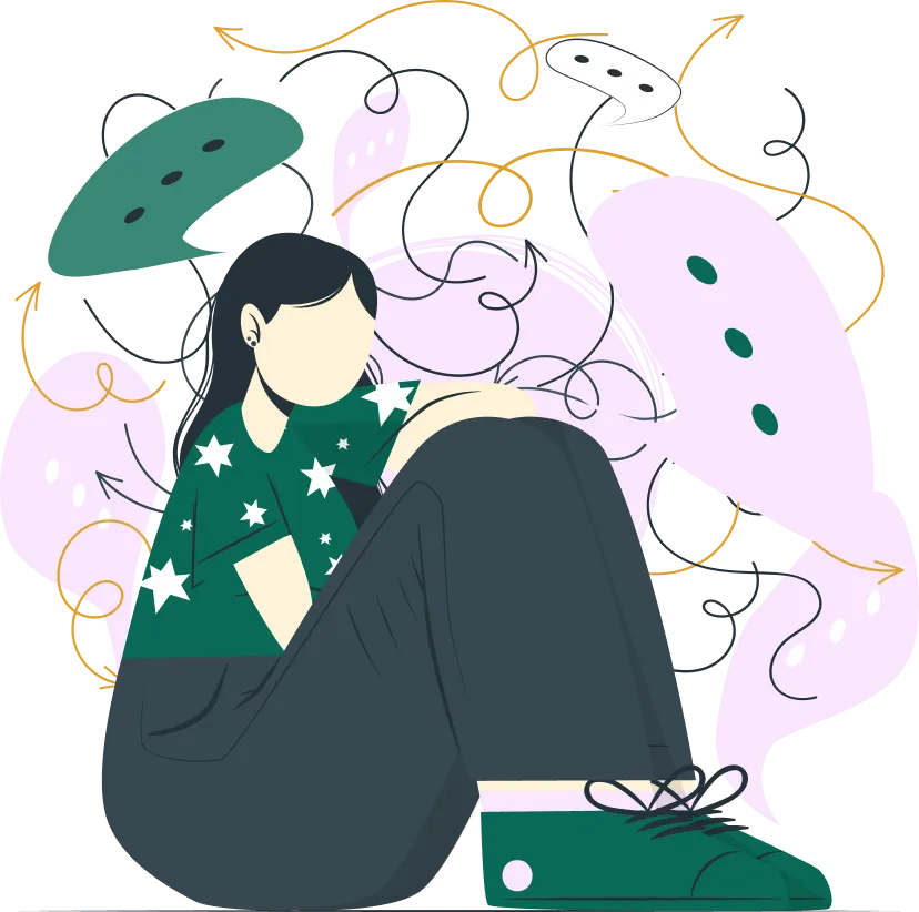 Terapeut og klient som jobber med angst- og stressymptomer i kognitiv atferdsterapi