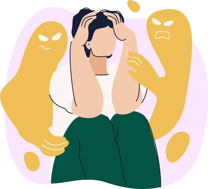 Ulike vanlige fobier visualisert med symboler og ikoner